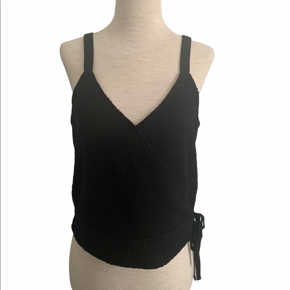 Madewell Black Side-Tie Cropped Tank Top HP🎉🎉
